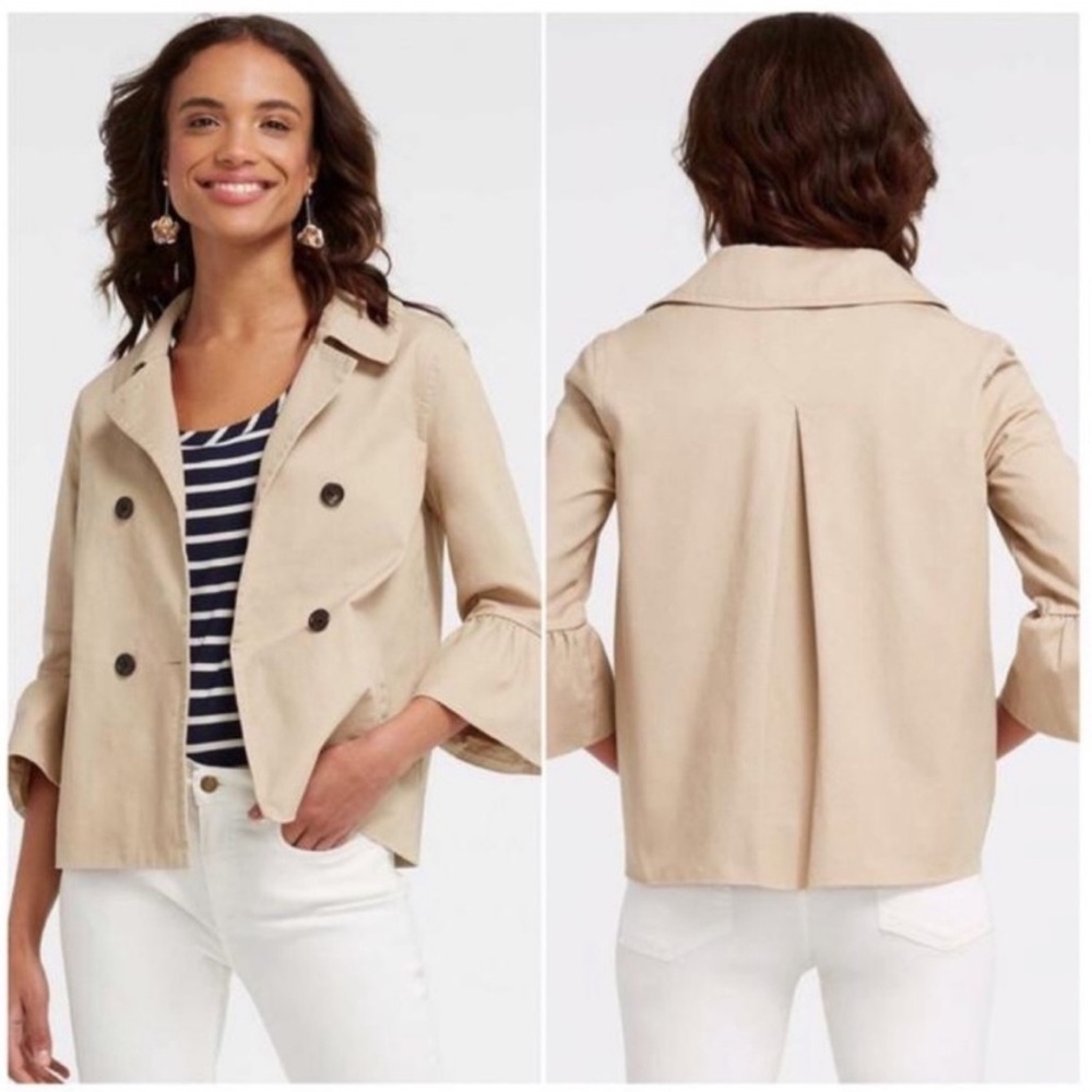 NWT Draper James Khaki Casual Utility Jacket.  Size 2
